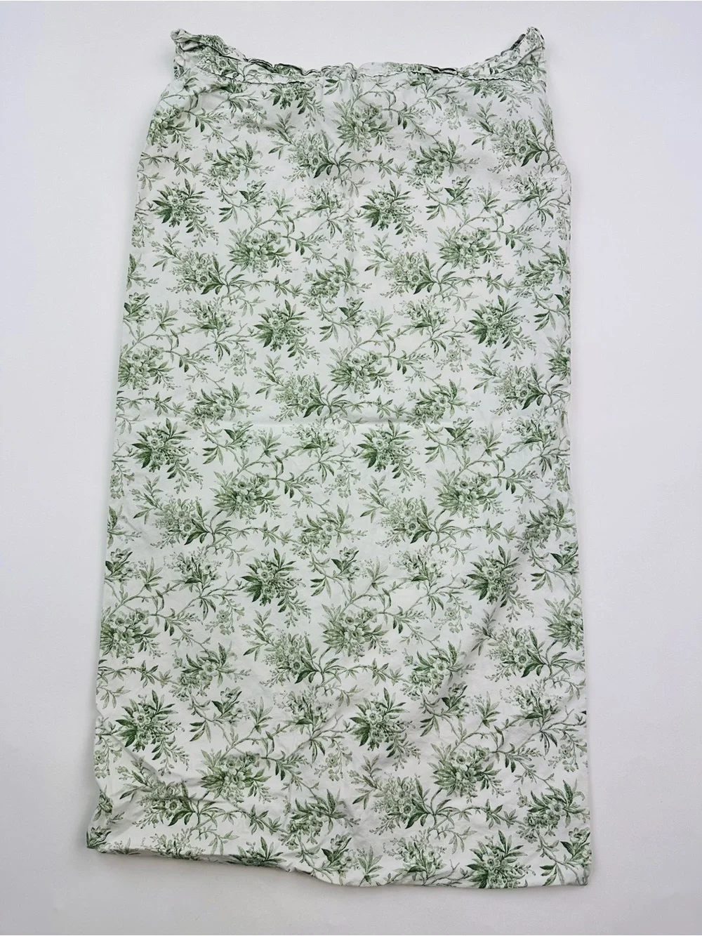Laura Ashley Cottagecore Green Floral Standard Pillow Sham Cotton